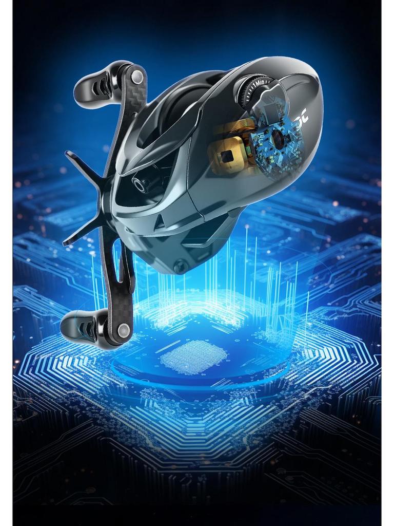Wind Blade 5th Gen Smart DC Baitcasting Reel - Micro-jigging, Long Cast, Noiseless, Anti-backlash, Electronic Brake.