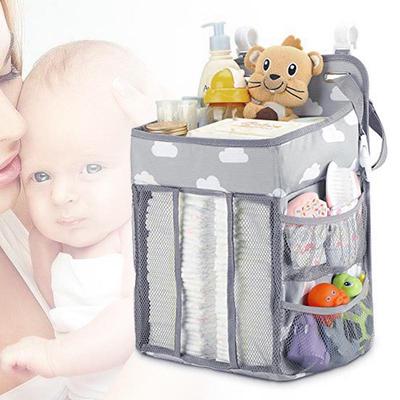 Changing Bag Organiser Baby Diaper Caddy Organiser Grey Multi-Functional Changing Bag Storage Box Caddy with Adjustable Shoulder Straps for Changing Table car