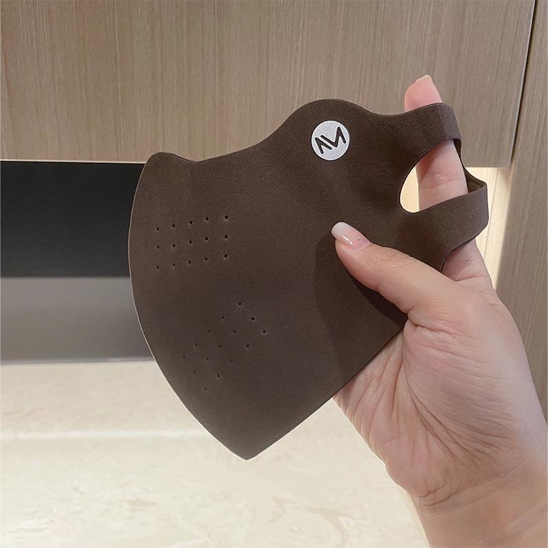 Windproof 3D Stereo Warm Mask: Double-Sided Fleece, Makeup-Safe, Washable for Autumn & Winter Cold Protection.