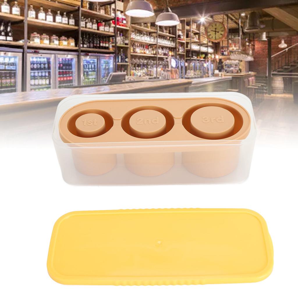 Silicone Tray Easy Release Hollow Cylinder s Maker with Spill Resistant Removable Lid Bin for Ice Drink Cocktail