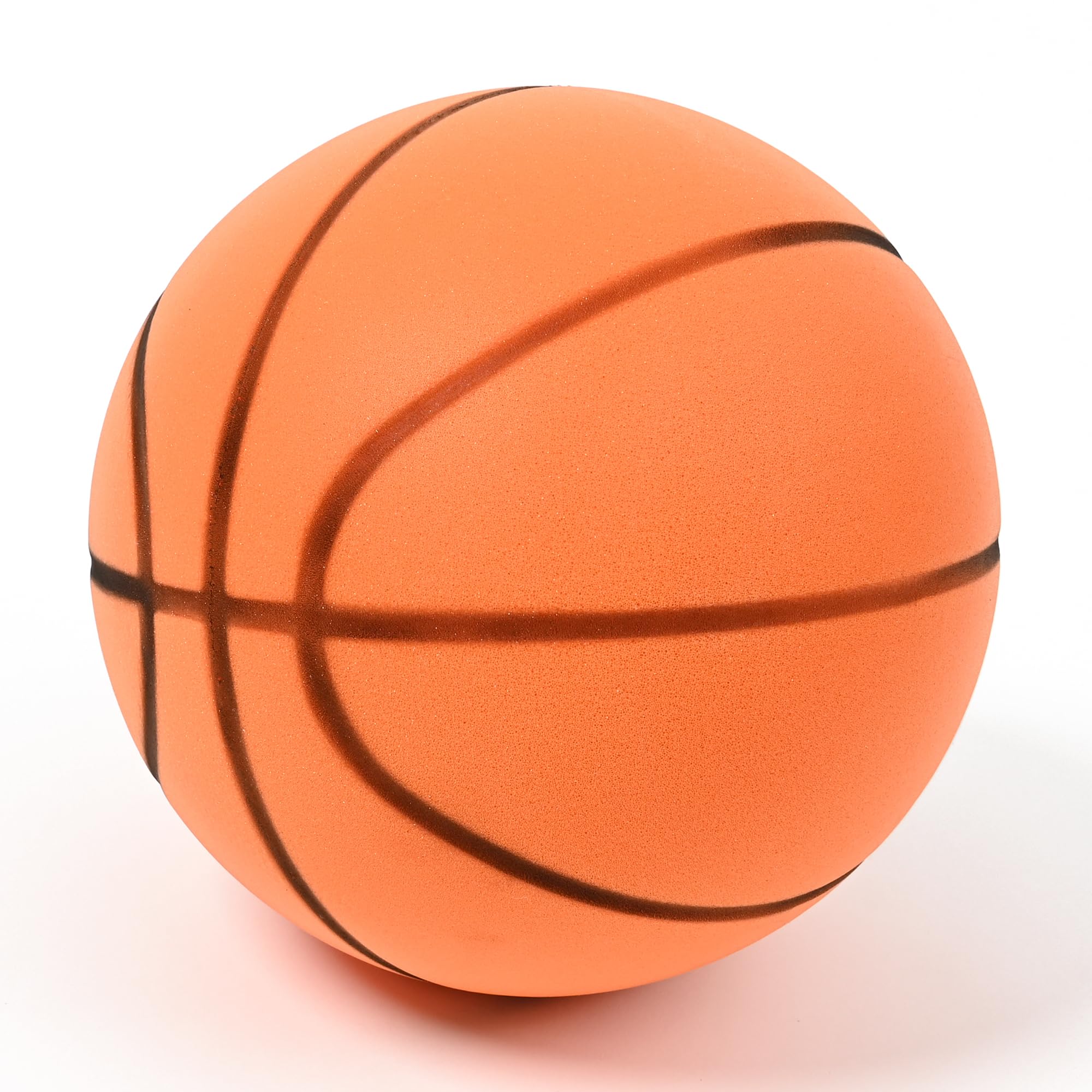 

Rikopin Silent Basketball, Size 7, Polyurethane Foam Basketball with Sponge, Indoor Sports Practice Ball [Size 7 - Orange]