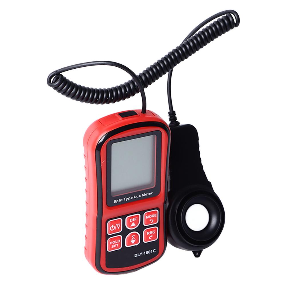 Digital Illuminometer High Sensitivity LCD Backlit Display Portable Luxmeter Light Meter for Garage