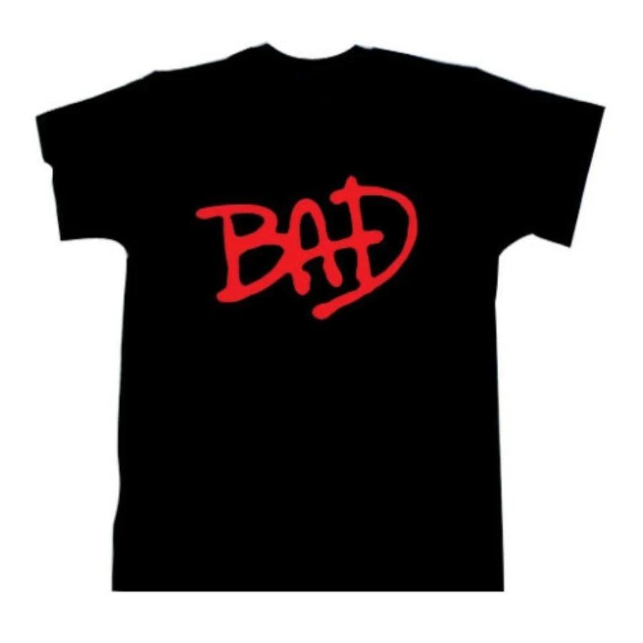 Michael Jackson MJ Cotton T-Shirt MJ BAD King Of Pop Unisex Cotton Tops Tees S