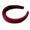 Women's Retro Soft Plush Headband - Wide-Edge, Colorful, High Skull, Solid Color Hair Accessory