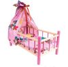 Lazur Wooden Doll Bed with Canopy 60 Cm