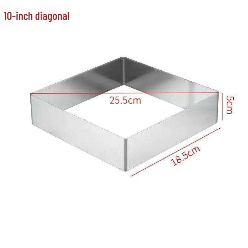 Stainless Steel Square Cake & Mousse Ring, 5cm High, DIY Tiramisu Mold
