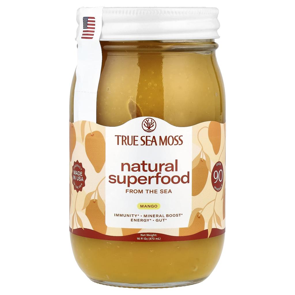 True Sea Moss, Natural Superfood, Mango, 473ml (16 fl oz)
