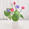 Artificial Flower Simulation Silk Lotus Green Plants Decoration Fake Flowers for Home Hotel Garden Living Room Table Decor