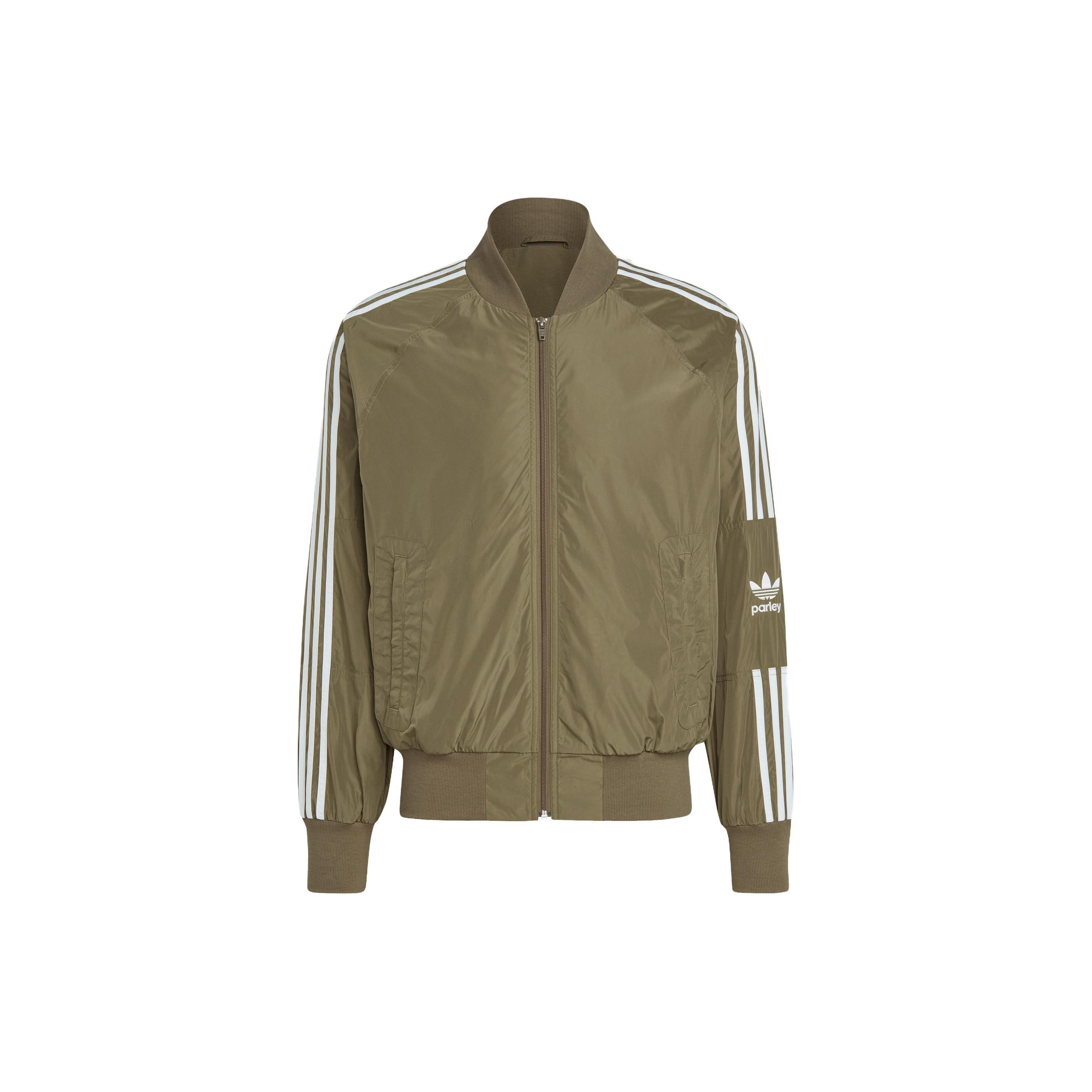 adidas Adicolor Parley Track Jacket Asia Sizing Olive Men s HS2089 XS