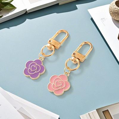 Kirschblüten-Legierungs-Schlüsselanhänger - Niedlicher Tropföl-Taschenanhänger & Studenten-Anhänger-Accessoire