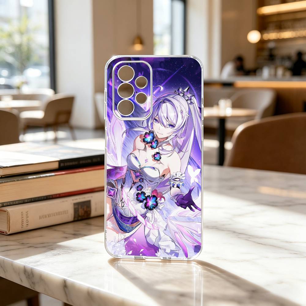 K-kiana Honkai-i Impact Game Phone Case Transparent Silicone Soft For Samsung S25,S24,S21,S22,S23,S30,Ultra,S20,Plus,Fe