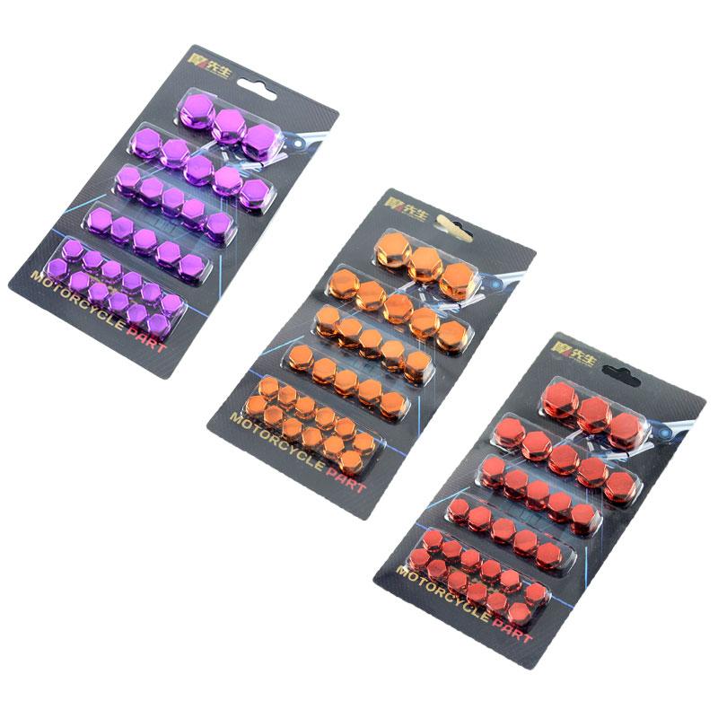 30PCS/Set Motorcycle Head Screw Cover Nut Cap Cover Decorative Modification Parts Accessoriesfor Yamaha/ Kawasaki/ Honda Moto