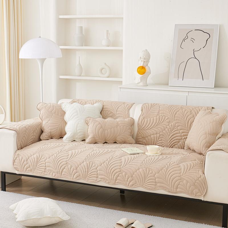 

Подушка для дивана Универсальная для четырех сезонов Нескользящая кожаная подушка для сиденья Чехол на три сиденья и одну кушетку Новый чехол Ткань Полотенце для спинки 70*70cm