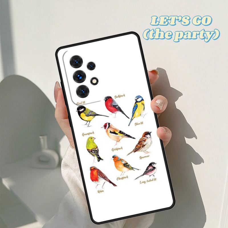 Garden Birds Phone Case For Samsung Galaxy A42 A31 A40 A51 A71 A32 A80 A91 A52 A72 A73 A20e A21S A50 A70 A11 A12 Cover