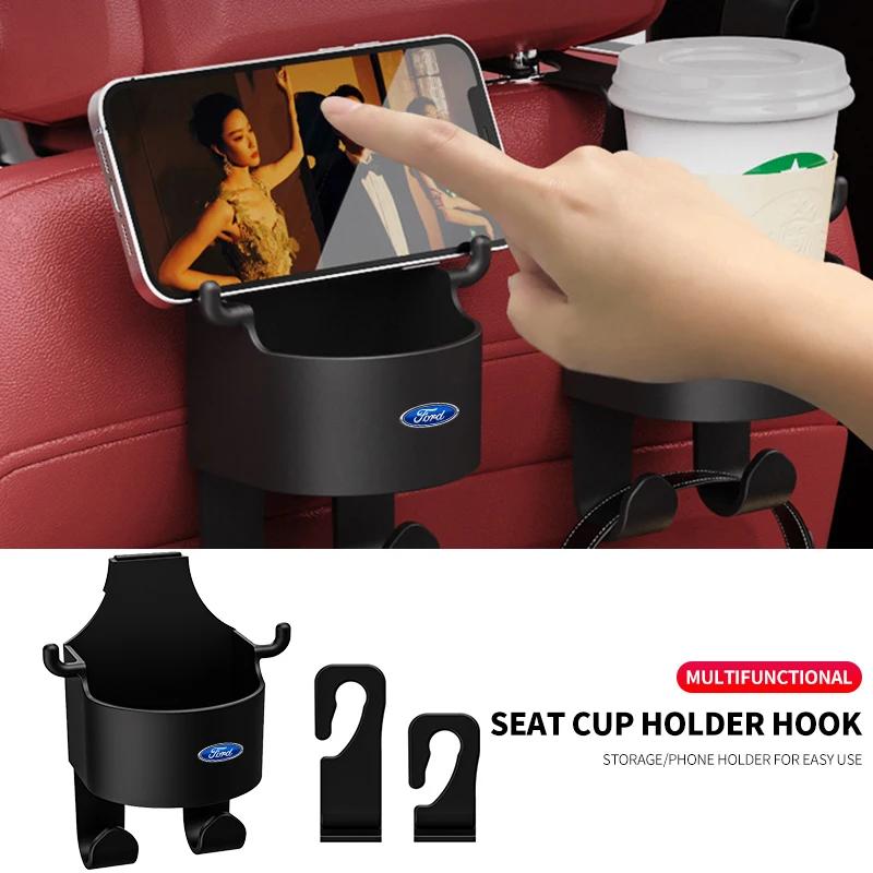 Horký úložný box na zadní stranu autosedačky, držák na kelímek s vodou, háček, závěsný organizér na nápoje do vozidla pro Ford Fiesta Focus 2 Mk3 Ranger Mondeo Mk4