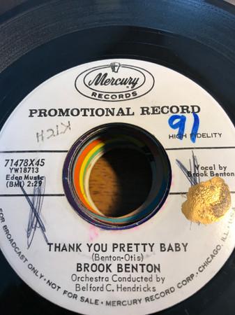 

7inch Record BROOK BENTON - Thank You Pretty Baby / With All Of 71478X45PROMO Mercury US Soul/Funk Used