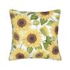 Rural Flowers Pillow Case Sunflower Comfy Pillow Cover For Sofa Car Home Decor Retro Trendy Pillowcases
