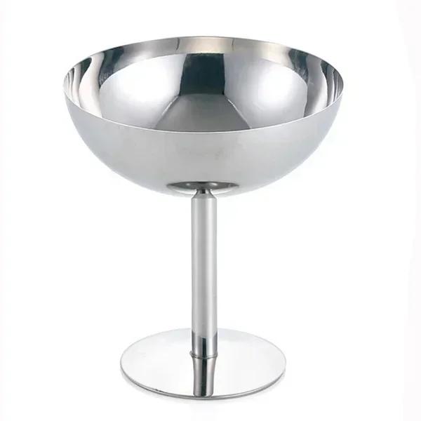 Home Kitchen Portable Tools 200ml Salad Cup Safe Stainless Steel Ice Cream Cup Dessert Bowl Ice Cream Spoon Accessories