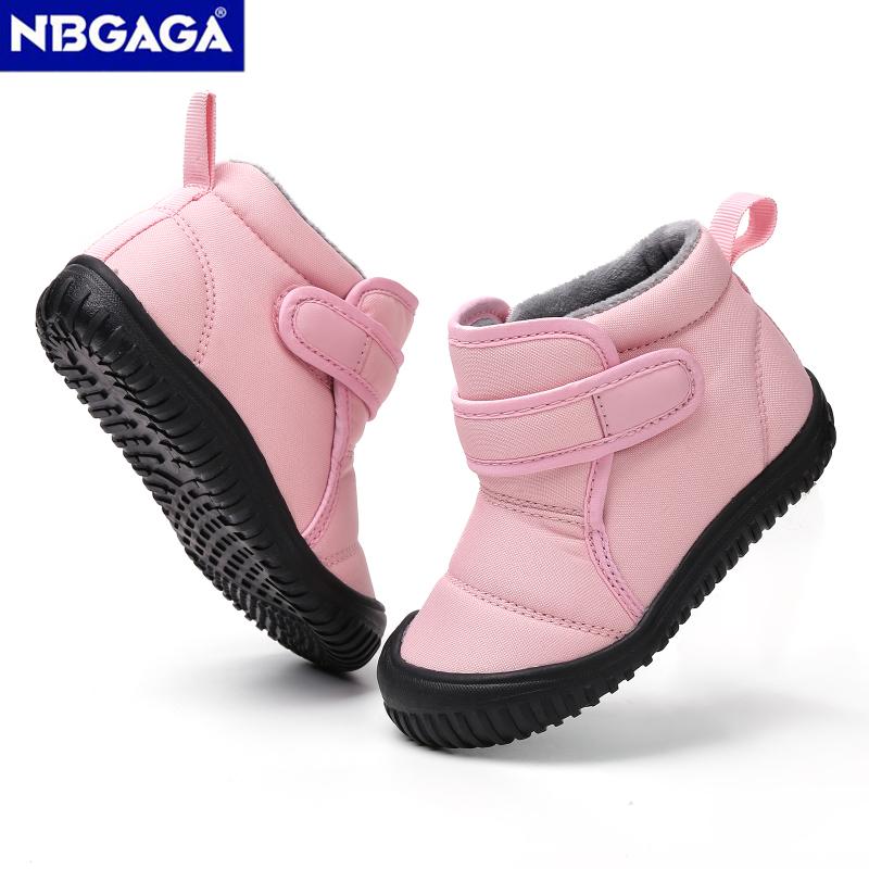 Unisex Kids' Outdoor Anti-slip Winter Snow Boots Warm Plush Toddler Boys Girls Comfortable Walking Shoes Size 19-28