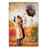 Vintage American Cities Travel Metal Signs  New York Alaska Ohio Washington  Wall Decor Poster  Retro Home Decor Sticker Paintin