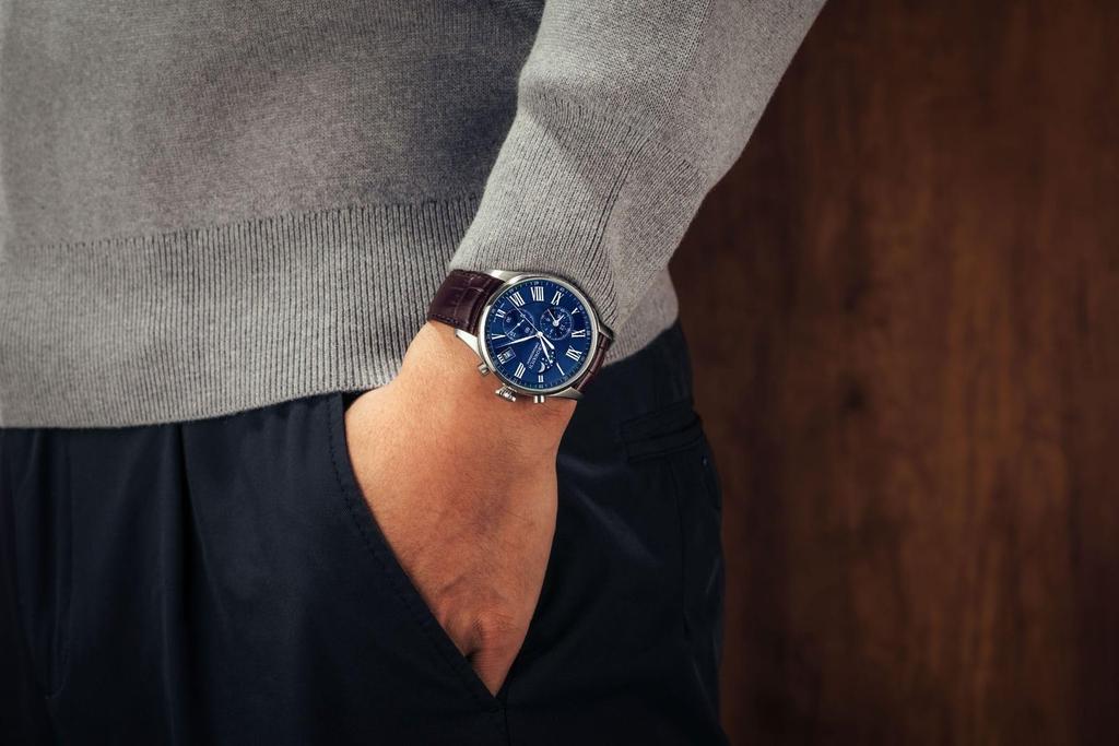 Aerowatch A78990 AA04 Brown Moon Phase Chronograph Watch with Date Swiss Made Men's Display,