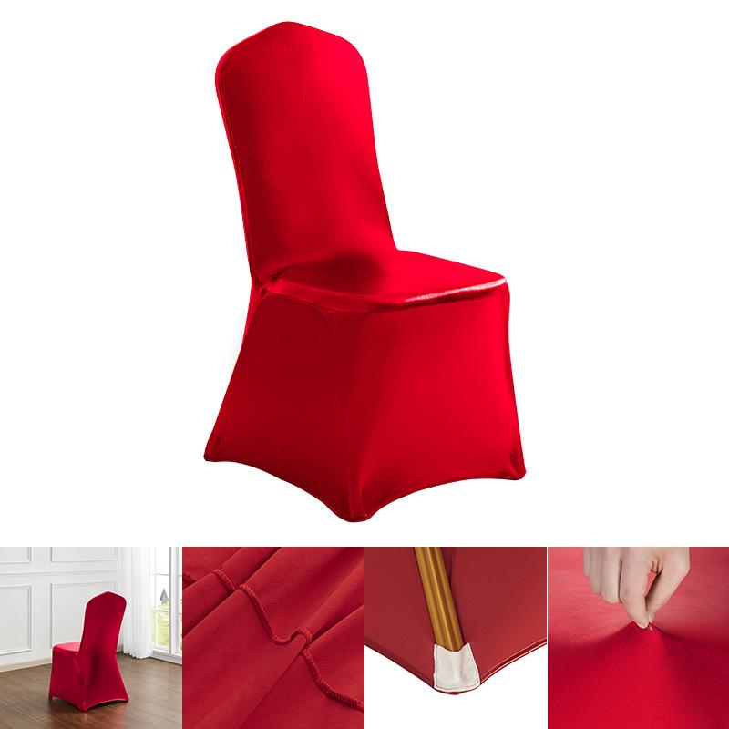 Factory Direct Supply Gold Silver Elastic Chair Cover for High-End Hotel Events and Weddings Birthday Party Holiday Decoration