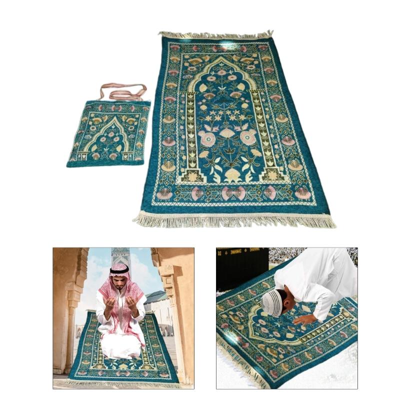 Prayer Blanket Floor Carpet Prayer Mat for Muslims Islamic Carpet with Tassels