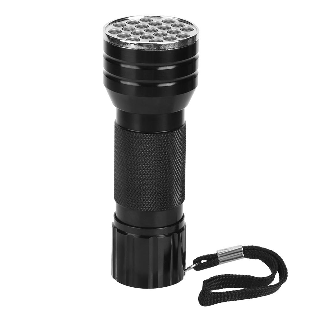 UV Ultra Violet 21 LED Flashlight Aluminum Alloy Scorpion Pets Mini Torch Light