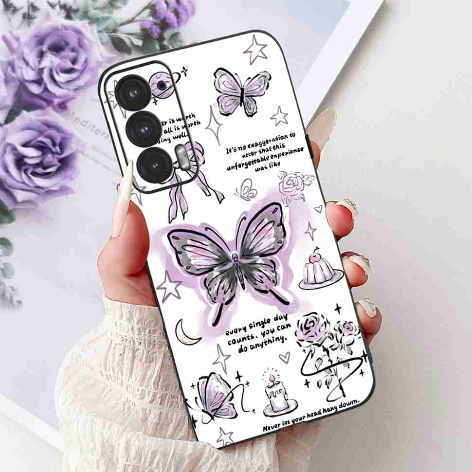 New Luxury Heart Case For Motorola Edge 20 Silicone Back Cover For Motorola Edge 20 Edge20 5G Shockproof Clear Bumper