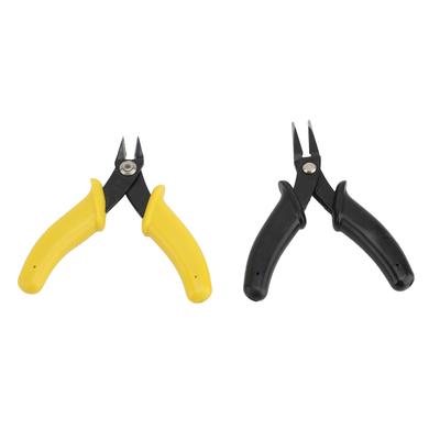 2Pcs Flat Nose Pliers Set Metal Soft Wire Cutters for Jewelry Making Wire Bending Tool Kit