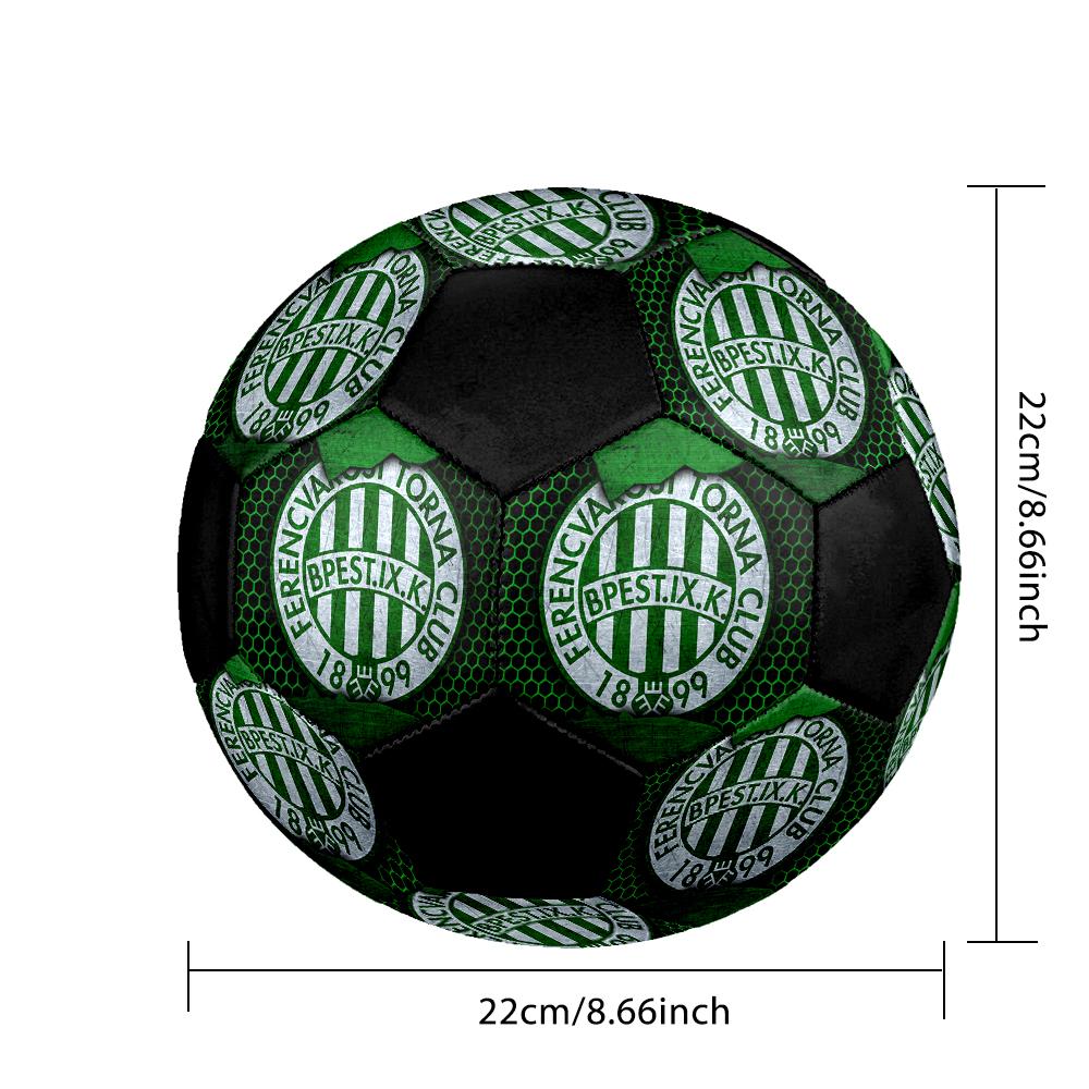 SIZE 5 Ferencvárosi TC Soccer Ball Colorful All Ages Machine Stitched PVC Competition Ready Durable High-Bounce