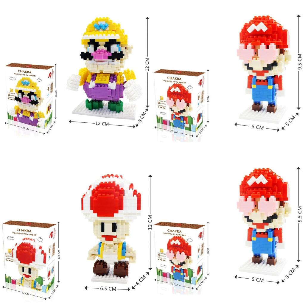 Super Mario Bros Plastic Puzzle Toy For Kids Educational Building Blocks Gift