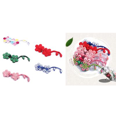 Botões de Cheongsam Florais Botão de Fechamento Chinês Botões Sapo Chineses Fixadores de Costura Feitos à Mão Botões para Roupas Hanfus