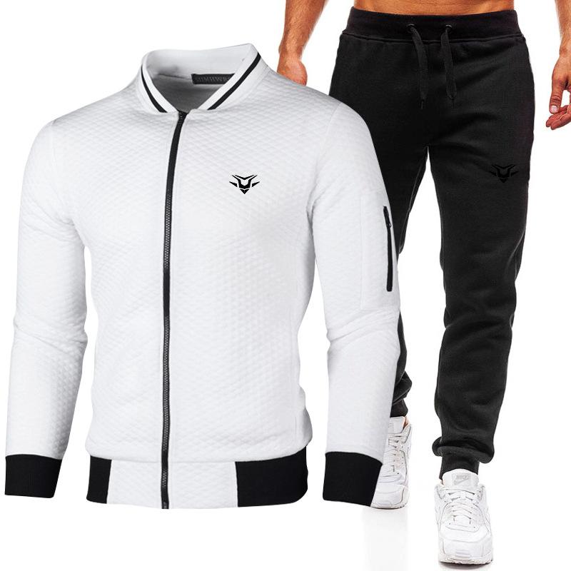 New Fashion Trend Street Hip-hop Men's Loose Casual Sports Plush and Thick Winter Baseball Suit Set
