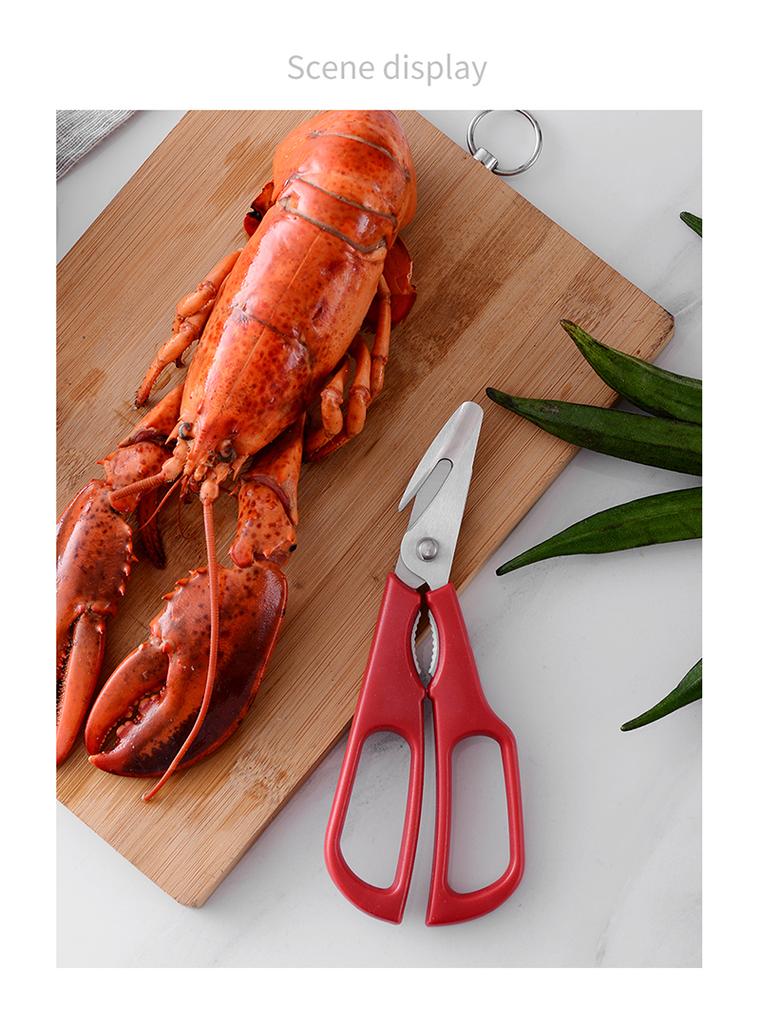 Tijeras Multifunción Desmontables para Langosta y Cangrejo de Acero Inoxidable 2Cr14 - Herramienta Manual de Cocina para Mariscos