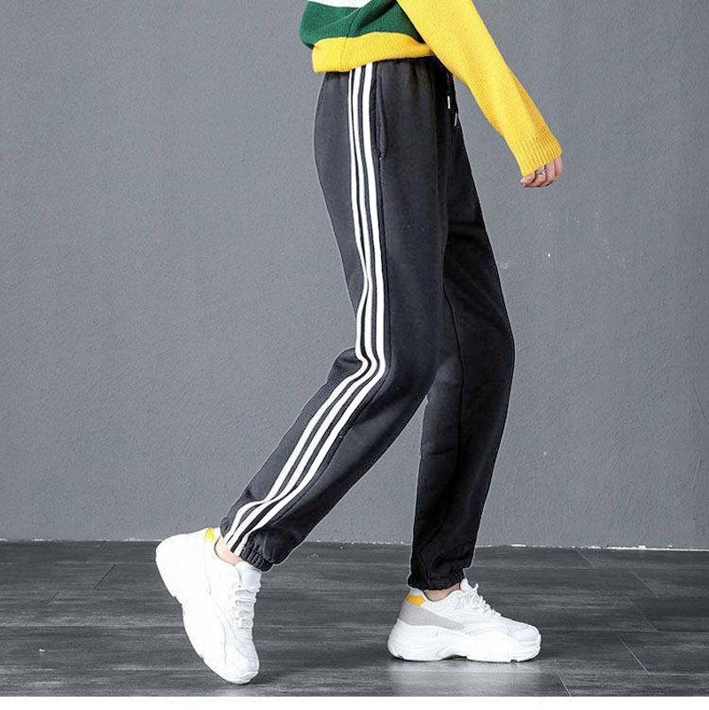 Autumn/Winter Thickened Velvet Lambskin Warm Cotton Harem Sports Pants