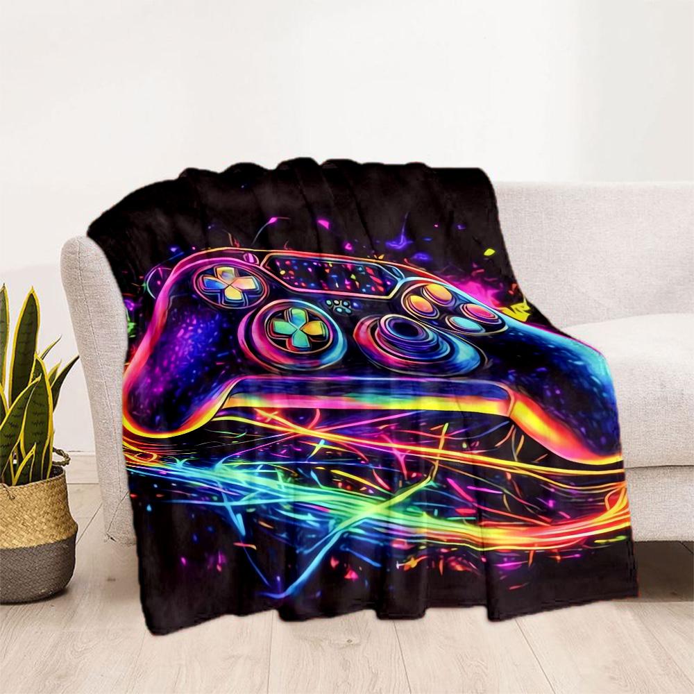 1pc Game Controller Blanket Comfortable Soft Lightweight Multi Seasonal Use for Travel Camping Picnics Sofa Office Bed Living Room Gift for Friends