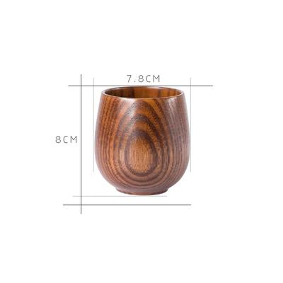 Holzbecher Japanischer Stil Vintage Teetasse Handgefertigt Naturholz Kaffee Espressotassen Sauerdattelbecher für Küchengeschirr