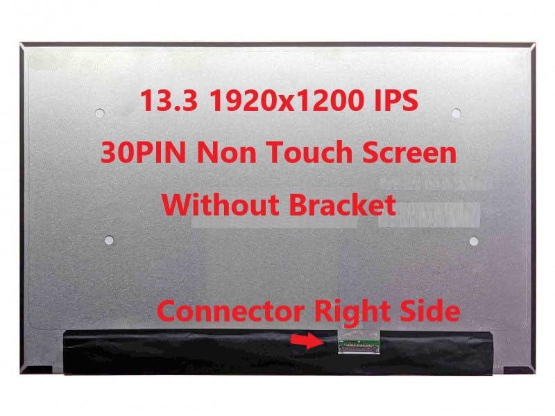 FULLCOM New 13.3 Inch WUXGA IPS 1920x1200 (16:10)30 Pin Matte Compatible With NV133WUM-N61 M133NW4J R3 B133UAN01.2 LP133WU1-SPB1 Suitable for X13 Gen