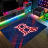 Boston Red Sox Design Crystal Velvet Carpet Cozy Non?Slip Printed Rug For Bedroom Living Room Entrance