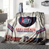 Name Custom San Lorenzo Art Print Flannel Blanket High Quality Warm Comfortable Cover for All Seasons Perfect for Gifts Home Decor