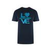 T-shirt Bleu Marine à Logo Love Moschino