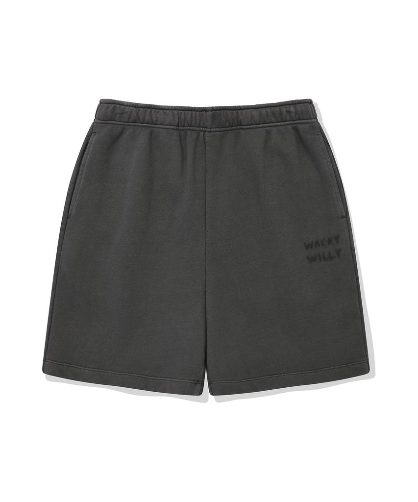 Wacky Willy Women'S Pigment Washed Sweat Shorts Grey