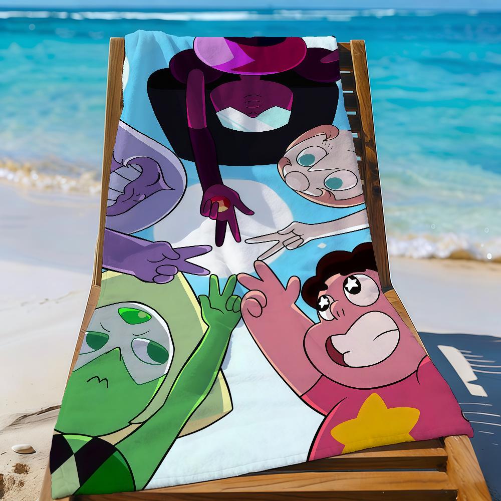 

Cartoon S-Steven U-Universe-S Towel Sports Quick Dry Travel Camping Gear Sandproof Soft Light Large Beach Towel W30*H60(CM)