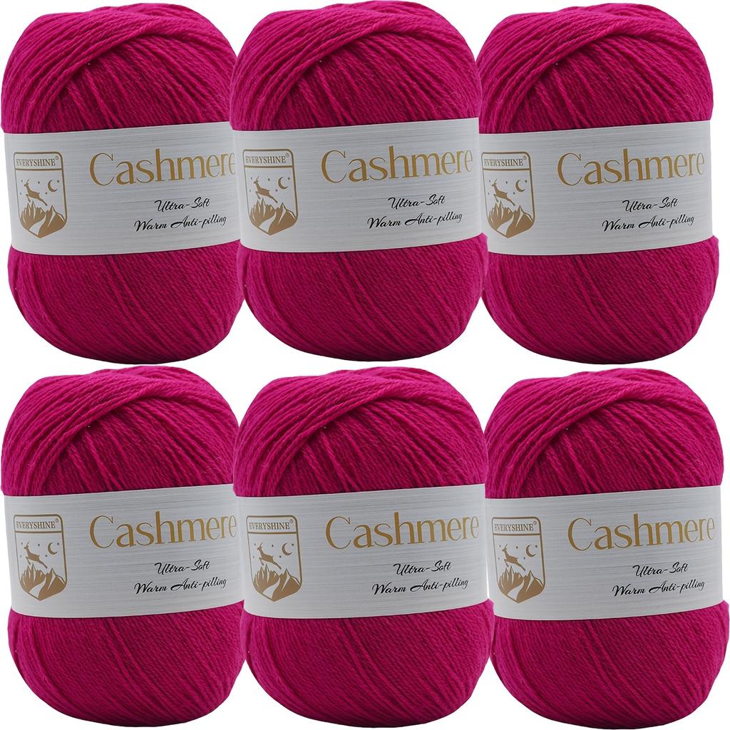 6pcs Cashmere Yarn Set, Ultra-Soft Polyester Blend, 300g/10.58oz Total, for DIY Crochet & Knitting, Warm Hand-Woven Crafts