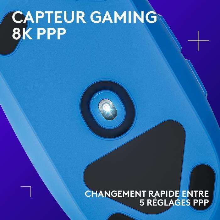 Souris gamer - Filaire - Logitech G - G203 - Bleu