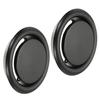 PATIKIL 200mm Round Metal Ventilation Grille, Natural Ventilation, Adjustable, Wall-Mounted, Black, 2-Piece Set