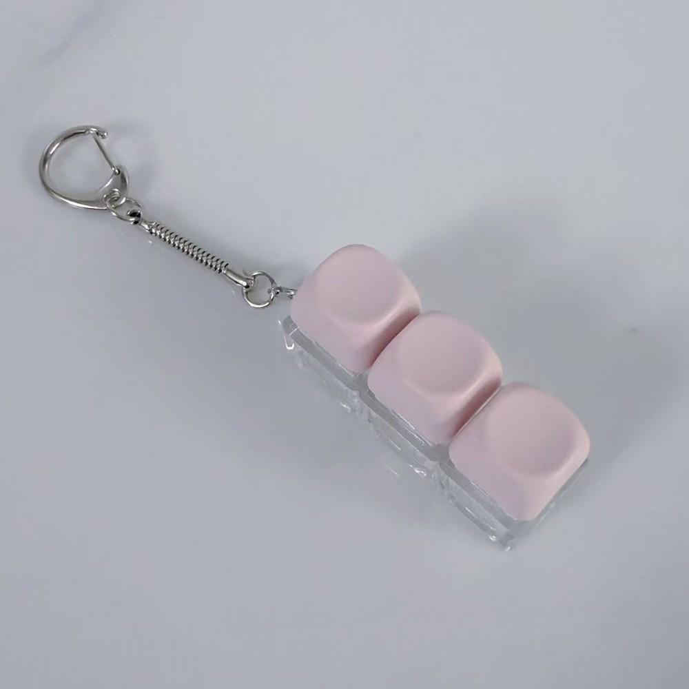 

Key Button Finger Keyboard 3/9 Keys Decompression Toy Relaxing Pinch Toy Kids 3 Keys-Pink