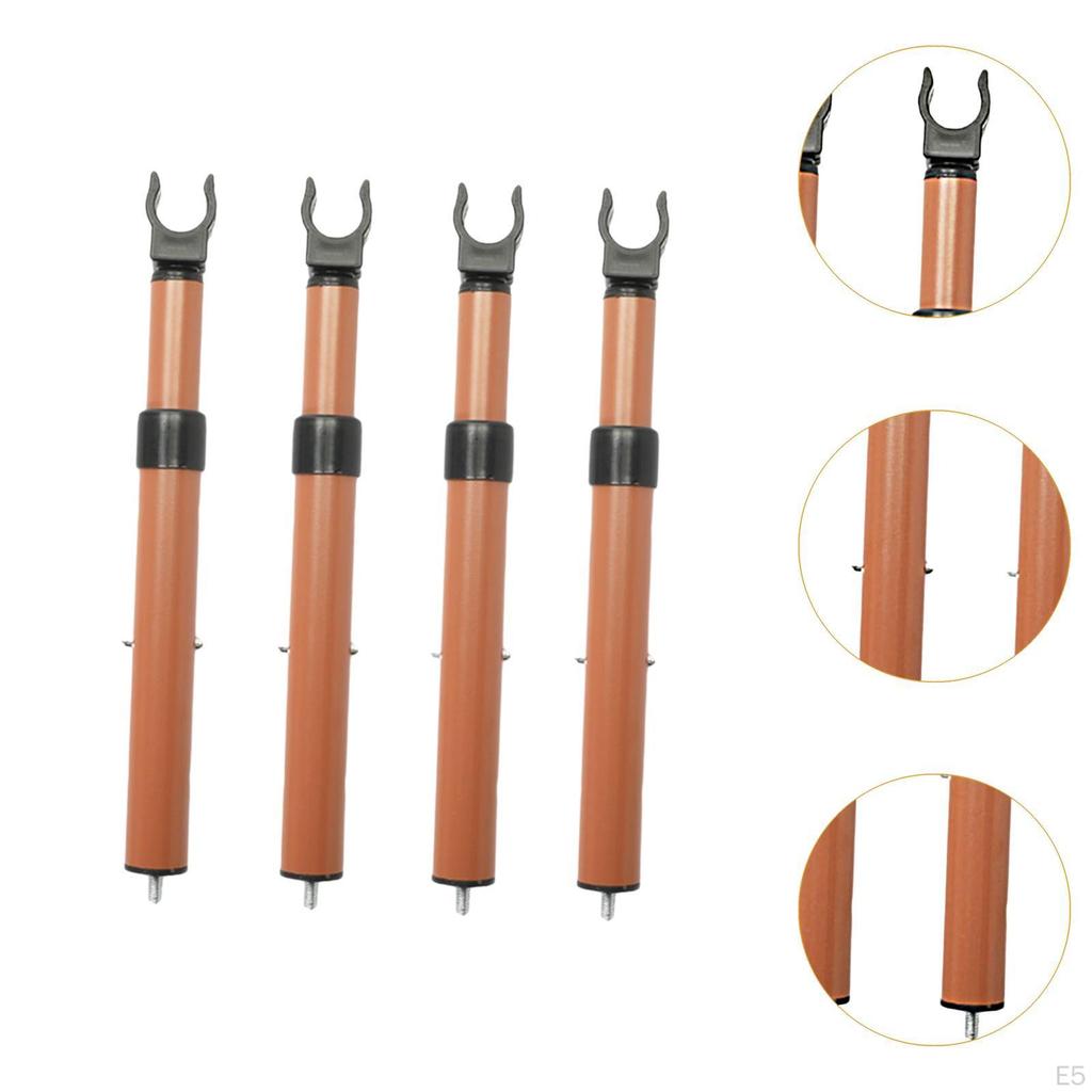 4 Pieces Camping Cart Table Support Rod Lifting Bracket Heavy Duty Heightening Holder Detachable