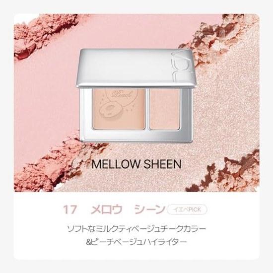 Limited Edition Set Brush VDL Cheek Stain Blusher Highlighter Duo 17 Mellow Scene Complexion Blush Poreless Radiance 3D Effect Lavender Korean